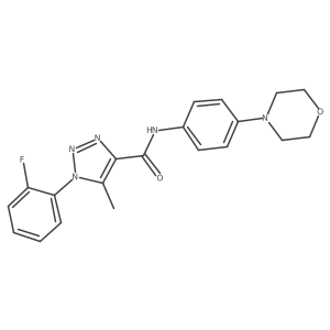 1-(2-fluorophenyl)-5-methyl-N-(4-morpholinophenyl)-1H-1,2,3-triazole-4-carboxamide结构式