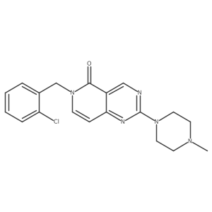 6-(2-chlorobenzyl)-2-(4-methylpiperazin-1-yl)pyrido[4,3-d]pyrimidin-5(6H)-one结构式
