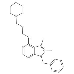 5,6-dimethyl-N-[3-(morpholin-4-yl)propyl]-7-(pyridin-4-ylmethyl)-7H-pyrrolo[2,3-d]pyrimidin-4-amine结构式