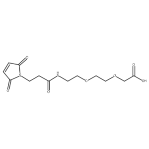 2-(2-(2-((3-(2,5-Dihydro-2,5-dioxo-1H-pyrrol-1-yl)-1-oxopropyl)amino)ethoxy)ethoxy)acetic acid Structure