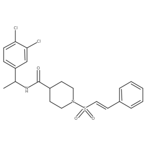 N-[1-(3,4-dichlorophenyl)ethyl]-1-(2-phenylethenesulfonyl)piperidine-4-carboxamide Structure