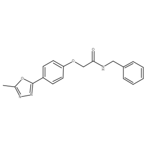 N-benzyl-2-[4-(5-methyl-1,3,4-oxadiazol-2-yl)phenoxy]acetamide结构式