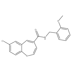 7-chloro-N-(2-methoxybenzyl)-1-benzoxepine-4-carboxamide Structure