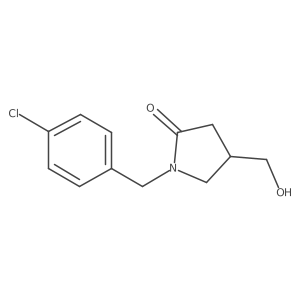 1-[(4-Chlorophenyl)methyl]-4-(hydroxymethyl)pyrrolidin-2-one结构式