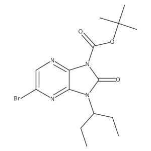 Tert-butyl 5-bromo-2-oxo-3-(pentan-3-yl)-2,3-dihydroimidazo[4,5-b]pyrazine-1-carboxylate Structure