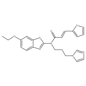 N-(3-(1H-Imidazol-1-yl)propyl)-N-(6-ethoxybenzo[d]thiazol-2-yl)-3-(thiophen-2-yl)acrylamide结构式
