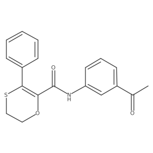 N-(3-acetylphenyl)-3-phenyl-5,6-dihydro-1,4-oxathiine-2-carboxamide Structure