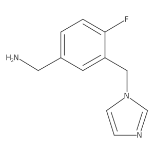 [4-fluoro-3-(1H-imidazol-1-ylmethyl)phenyl]methanamine Structure