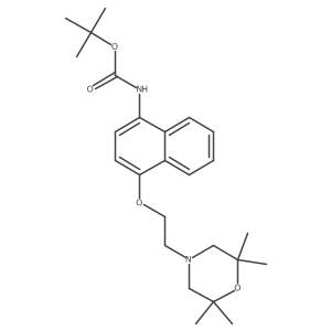 Tert-butyl 1-(2-(2,2,6,6-tetramethylmorpholino)ethoxy)naphthalen-4-ylcarbamate Structure