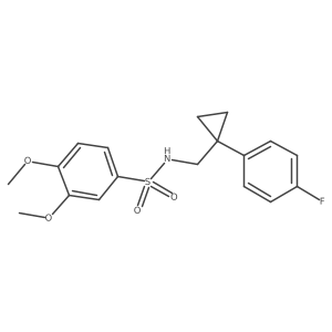N-((1-(4-fluorophenyl)cyclopropyl)methyl)-3,4-dimethoxybenzenesulfonamide Structure