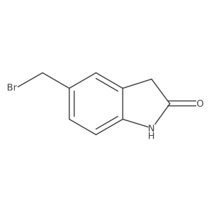 5-(bromomethyl)-2,3-dihydro-1H-indol-2-one结构式