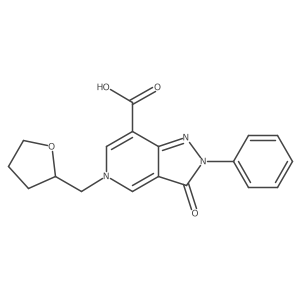 3-Oxo-5-(oxolan-2-ylmethyl)-2-phenylpyrazolo[4,3-c]pyridine-7-carboxylic acid Structure