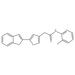 Cc1cccnc1NC(=O)Cc1cc(-c2cc3ccccc3o2)on1结构式
