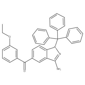 (3-Amino-1-tritylindazol-5-yl)-(3-ethoxyphenyl)methanone Structure