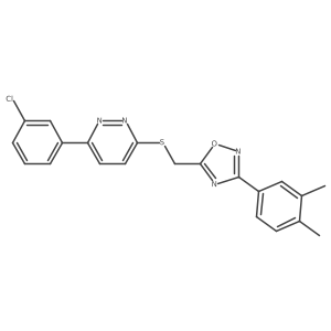 3-(3-Chlorophenyl)-6-({[3-(3,4-dimethylphenyl)-1,2,4-oxadiazol-5-yl]methyl}thio)pyridazine Structure