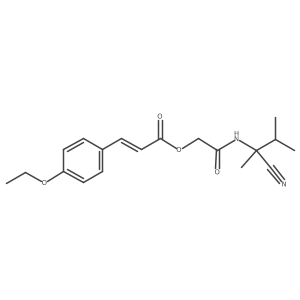 [2-[(2-Cyano-3-methylbutan-2-yl)amino]-2-oxoethyl] (E)-3-(4-ethoxyphenyl)prop-2-enoate结构式