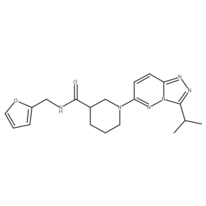 N-(furan-2-ylmethyl)-1-[3-(propan-2-yl)[1,2,4]triazolo[4,3-b]pyridazin-6-yl]piperidine-3-carboxamide结构式