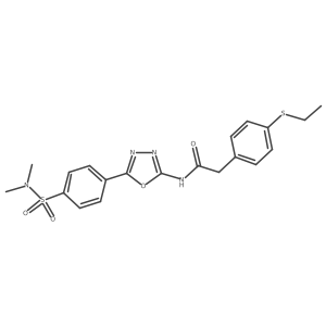 N-(5-(4-(N,N-dimethylsulfamoyl)phenyl)-1,3,4-oxadiazol-2-yl)-2-(4-(ethylthio)phenyl)acetamide Structure