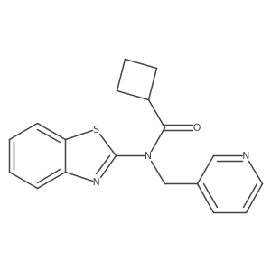 N-(benzo[d]thiazol-2-yl)-N-(pyridin-3-ylmethyl)cyclobutanecarboxamide Structure