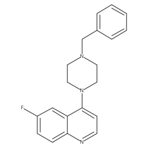 Quinoline, 6-fluoro-4-[4-(phenylmethyl)-1-piperazinyl]- Structure