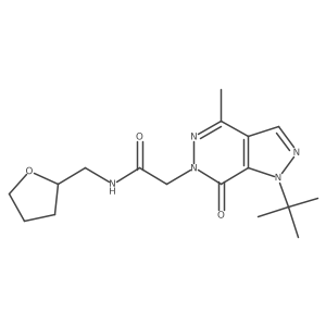 2-(1-tert-butyl-4-methyl-7-oxopyrazolo[3,4-d]pyridazin-6-yl)-N-(oxolan-2-ylmethyl)acetamide Structure