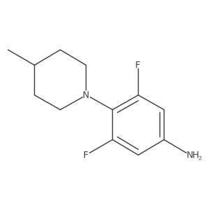 3,5-Difluoro-4-(4-methylpiperidin-1-yl)aniline Structure