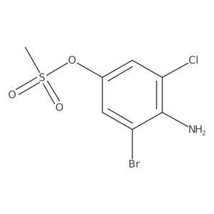 Phenol, 4-amino-3-bromo-5-chloro-, 1-methanesulfonate结构式
