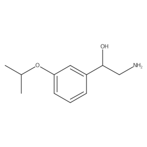2-Amino-1-[3-(propan-2-yloxy)phenyl]ethan-1-ol结构式