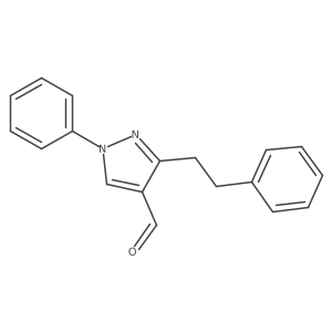 1-Phenyl-3-(2-phenylethyl)-1h-pyrazole-4-carboxaldehyde结构式