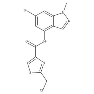 N-(6-Bromo-1-methyl-1H-indazol-4-yl)-2-(chloromethyl)-1,3-thiazole-4-carboxamide Structure