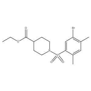 Ethyl 1-(5-bromo-2,4-dimethylbenzenesulfonyl)piperidine-4-carboxylate Structure