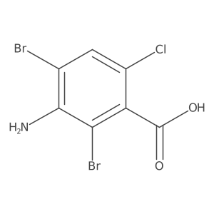 3-Amino-2,4-dibromo-6-chlorobenzoic acid Structure
