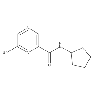 6-Bromo-N-cyclopentylpyrazine-2-carboxamide结构式