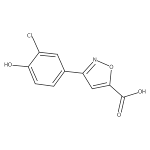 3-(3-Chloro-4-hydroxyphenyl)-5-isoxazolecarboxylic acid结构式