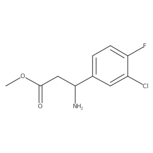 Methyl (R)-3-amino-3-(3-chloro-4-fluorophenyl)propanoate结构式