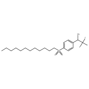 (S)-1-(4-(Dodecylsulfonyl)phenyl)-2,2,2-trifluoroethan-1-amine结构式