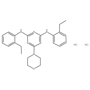N2,N4-bis(2-ethylphenyl)-6-morpholino-1,3,5-triazine-2,4-diamine dihydrochloride Structure