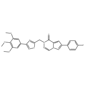 2-(4-Fluorophenyl)-5-[[3-(3,4,5-trimethoxyphenyl)-1,2,4-oxadiazol-5-yl]methyl]pyrazolo[1,5-d][1,2,4]triazin-4-one Structure