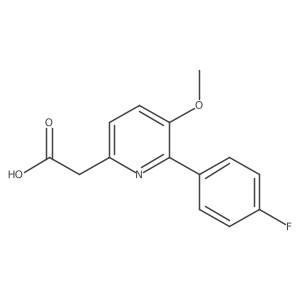 6-(4-Fluorophenyl)-5-methoxy-2-pyridineacetic acid结构式