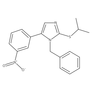 1-benzyl-2-(isopropylthio)-5-(3-nitrophenyl)-1H-imidazole结构式