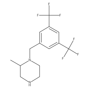 1-{[3,5-Bis(trifluoromethyl)phenyl]methyl}-2-methylpiperazine结构式