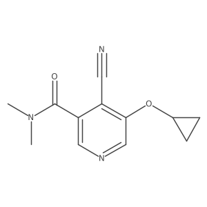 4-Cyano-5-cyclopropoxy-N,N-dimethylnicotinamide结构式