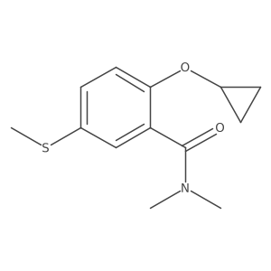 2-Cyclopropoxy-N,N-dimethyl-5-(methylthio)benzamide结构式