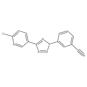 3-[5-(6-chloro-3-pyridyl)-2H-tetrazol-2-yl]benzonitrile Structure