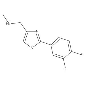1-(2-(3,4-difluorophenyl)thiazol-4-yl)-N-methylmethanamine Structure