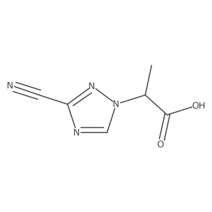 2-(3-cyano-1H-1,2,4-triazol-1-yl)propanoic acid Structure