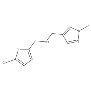 1H-Pyrazole-4-methanamine, N-[(5-chloro-2-thienyl)methyl]-1-methyl-结构式