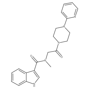 N-methyl-N-(2-oxo-2-(4-(pyridin-2-yl)piperazin-1-yl)ethyl)-1H-indole-3-carboxamide Structure