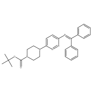 Tert-butyl 4-(6-(diphenylmethyleneamino)pyridazin-3-yl)piperazine-1-carboxylate结构式