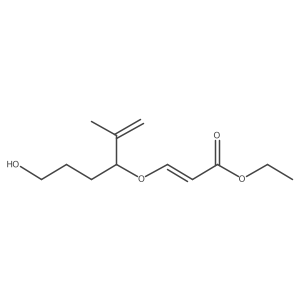 ethyl (E)-3-[(3R)-6-hydroxy-2-methylhex-1-en-3-yl]oxyprop-2-enoate结构式